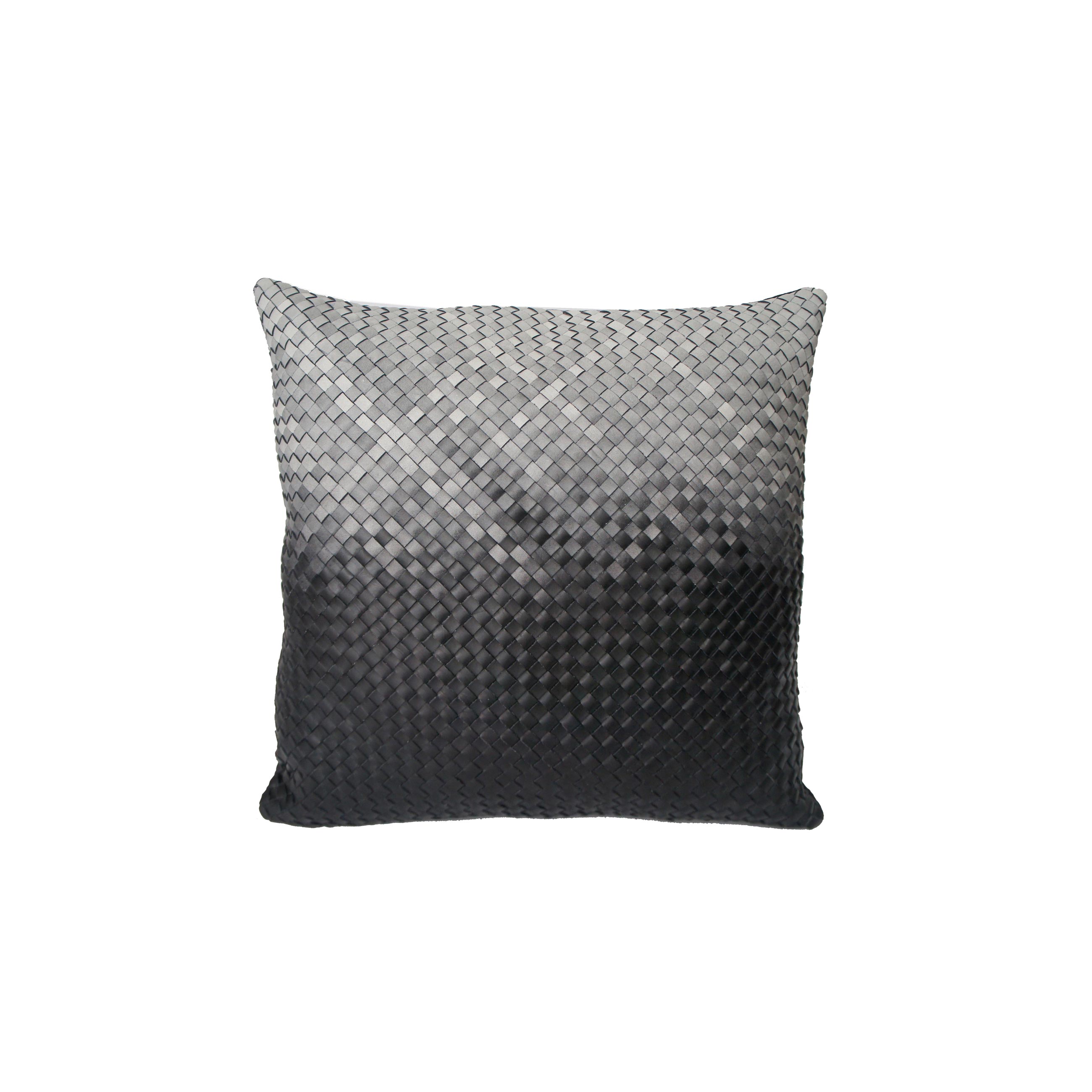 Arteficius Mosaico Degrade Woven Leather Cushion Large Elisa Atheniense Home