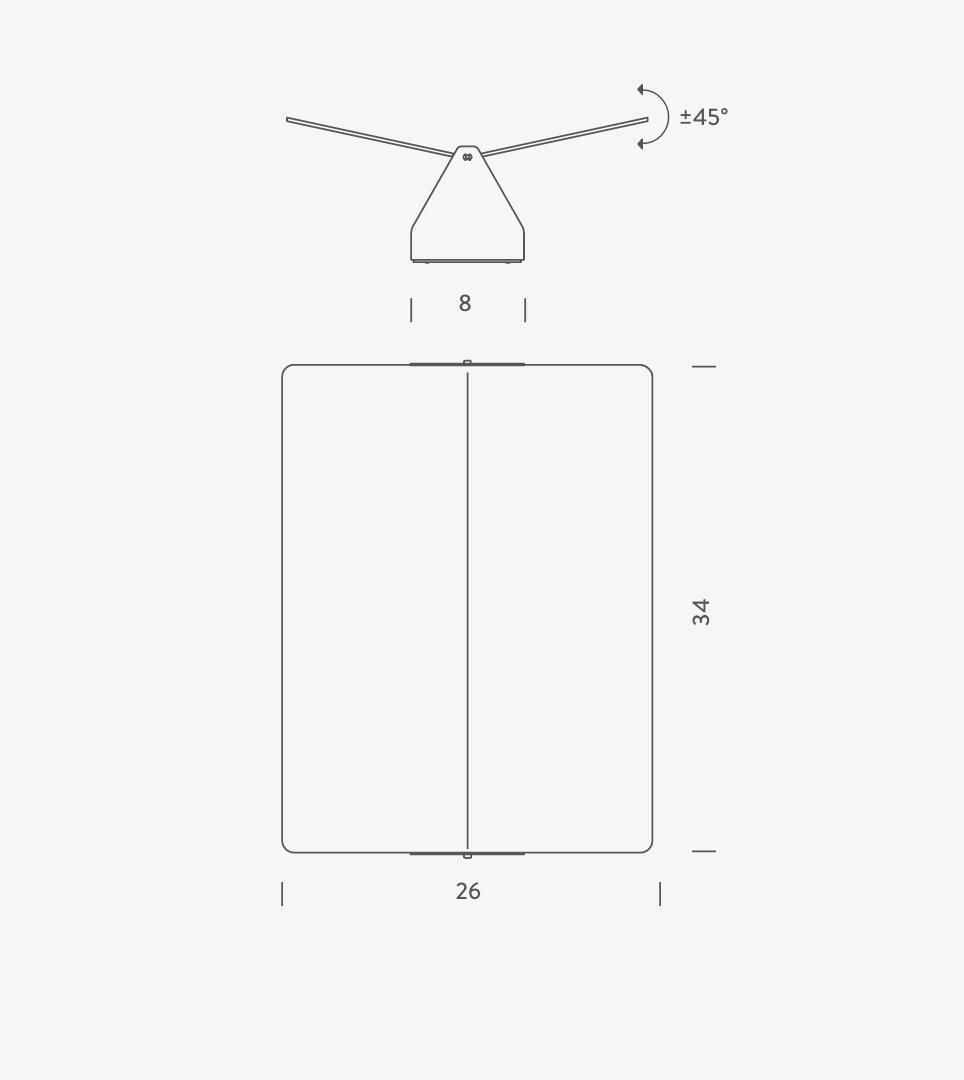 Applique À Volet Pivotant Plié E14 Wall Lamp